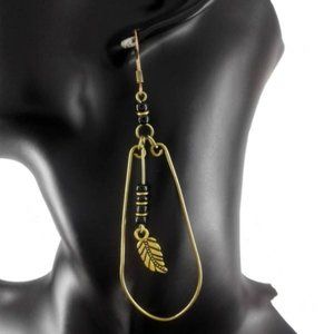 Long Gold Plated Earrings
